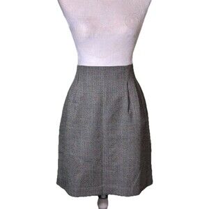 Junior's Wool Plaid A-Line Skirt Schoolgirl Church Modest‎ Size 14